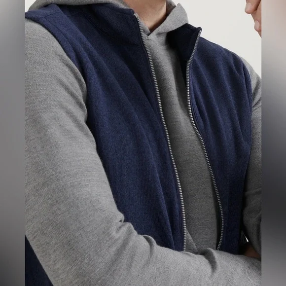 Peter Millar Crown Sweater Fleece Vest Navy Blue Size XL NWT